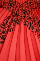 Hand pleating - sunray with print