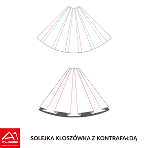 Solejka klosz&oacute;wka z kontrafałdą